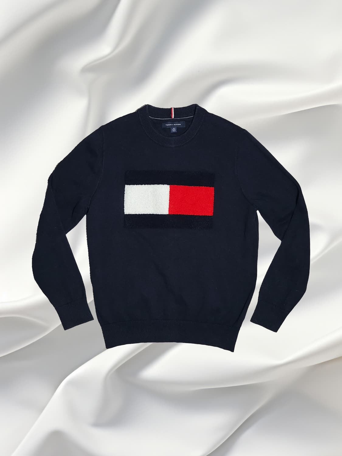 타미 힐피거(TOMMY HILFIGER) 로고 네이비 니트 상품이미지1