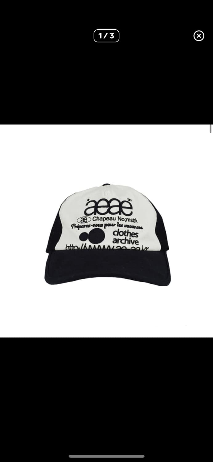 aeae WEB LOGO MESH CAP black 상품이미지1