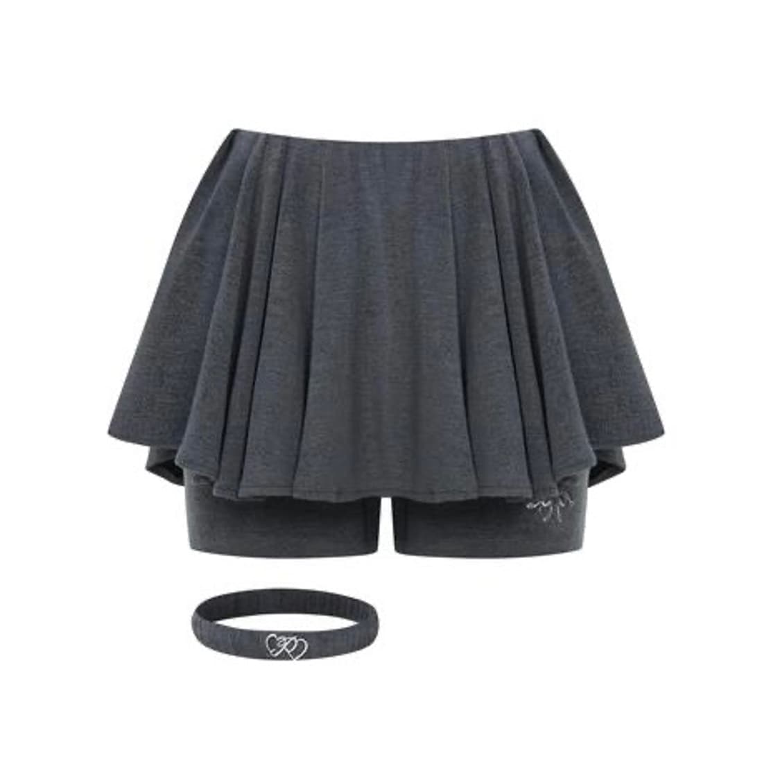 페르트 풀 온 스커트 차콜 발레코어 상품이미지1