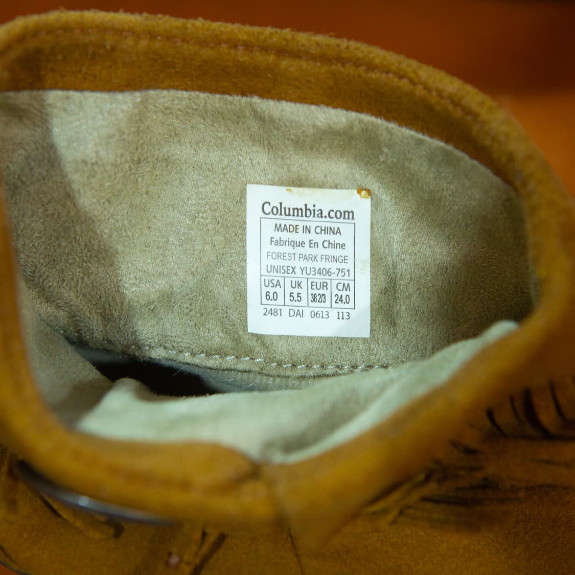 콜럼비아 스웨이드 모카신 브라운 상품이미지5