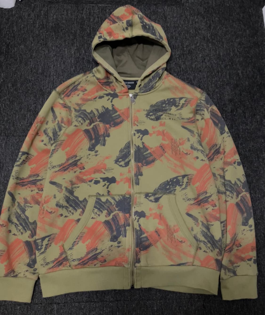 할리데이비슨 오일카모 후드집업 상품이미지2