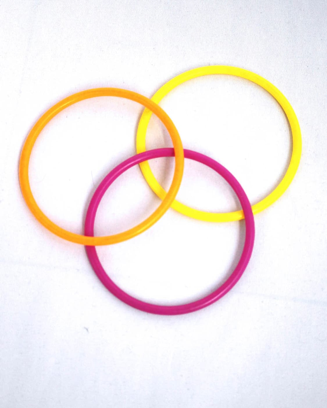 NEON-orange:pink:yellow rings bangle set 상품이미지1