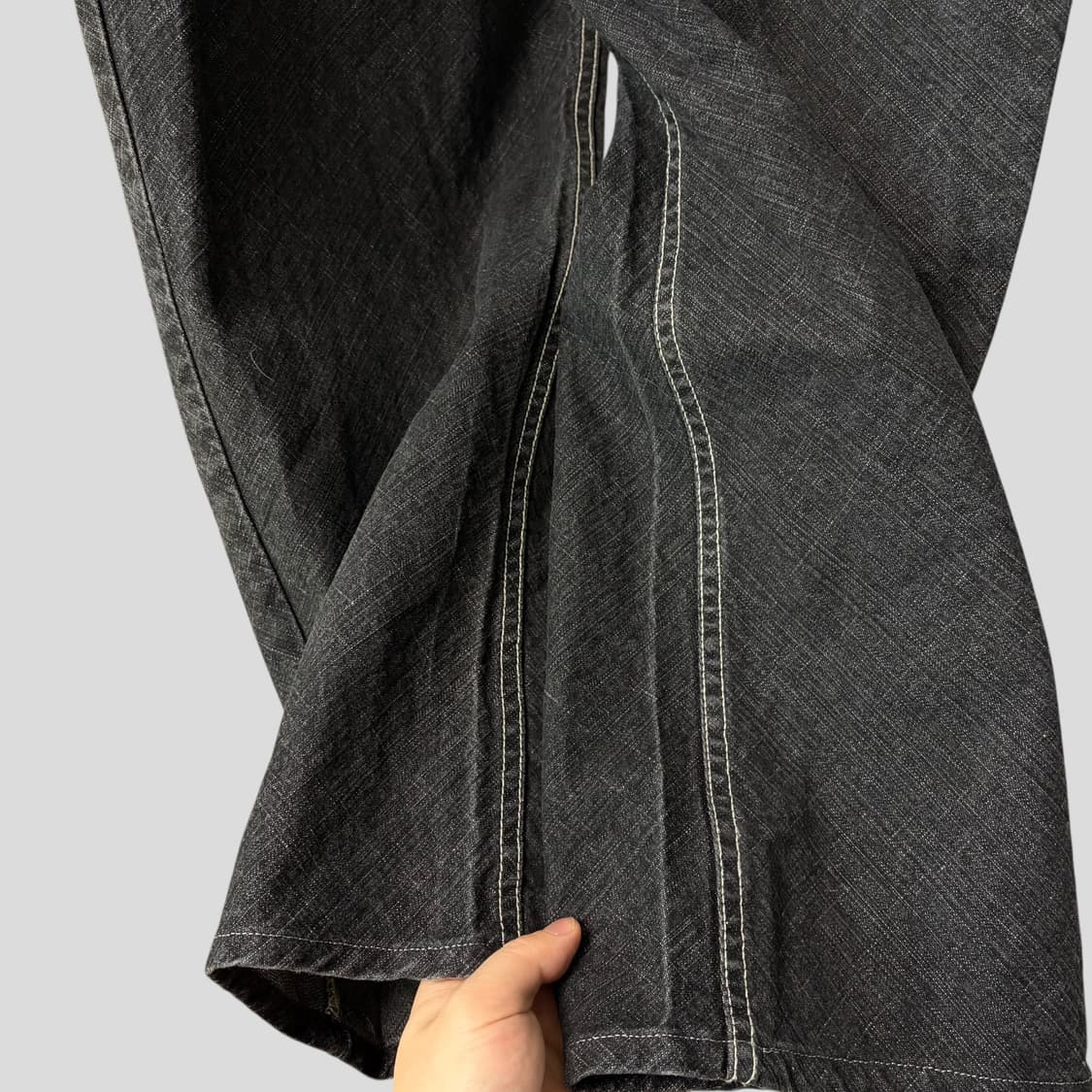 (36)칼카니 블랙 데님 팬츠 상품이미지7