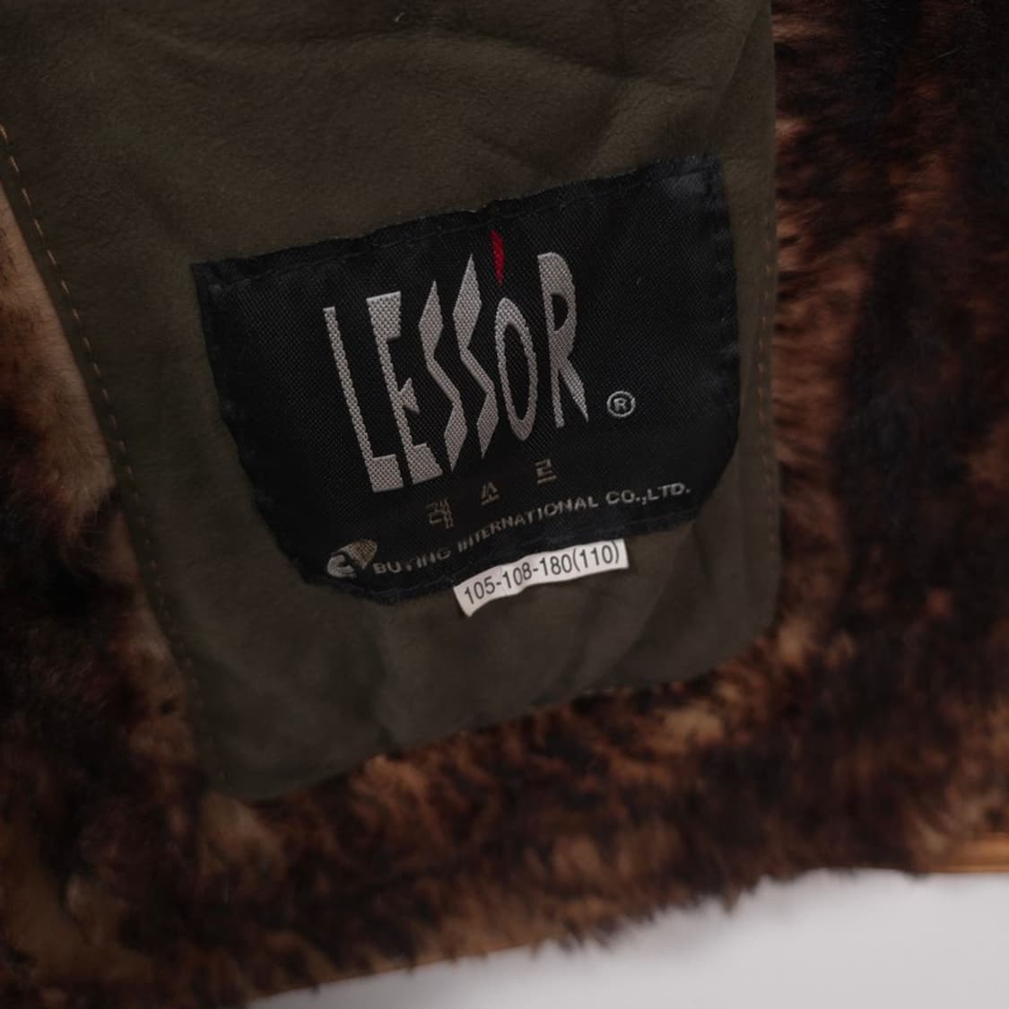 LESSOR 리얼 양가죽 양털 무스탕 자켓 카멜 2XL 상품이미지7