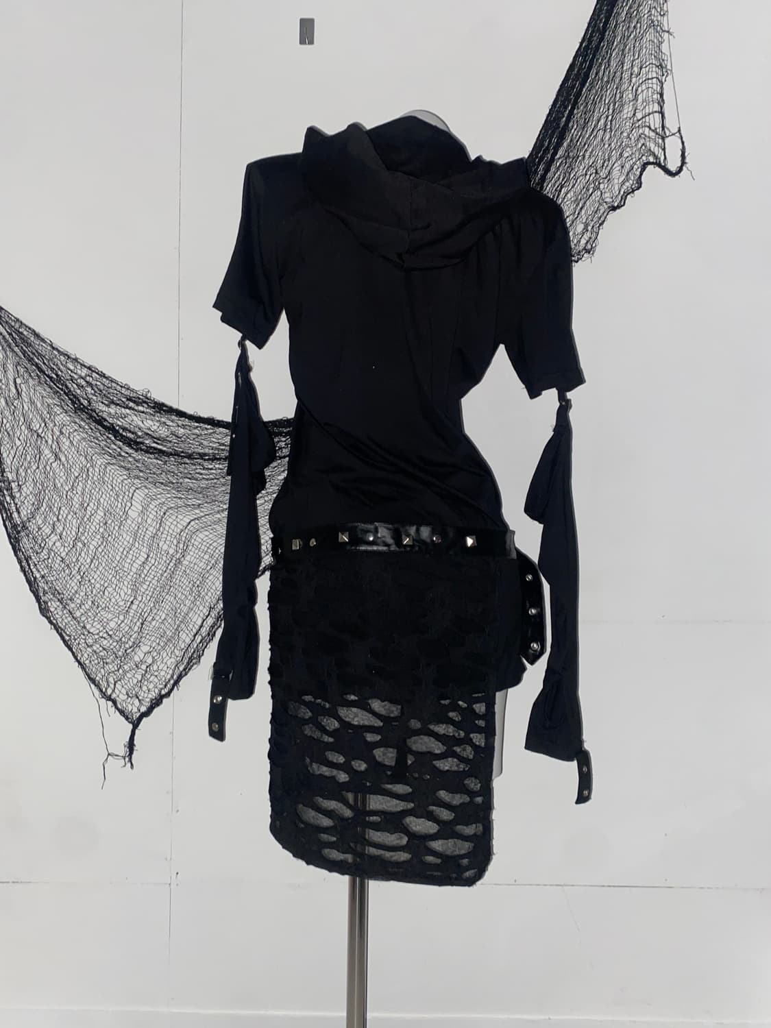 ꒰ঌ 어딕트랩 펑크 고스 스컬 레이어드 롱슬리브 ໒꒱ 상품이미지8