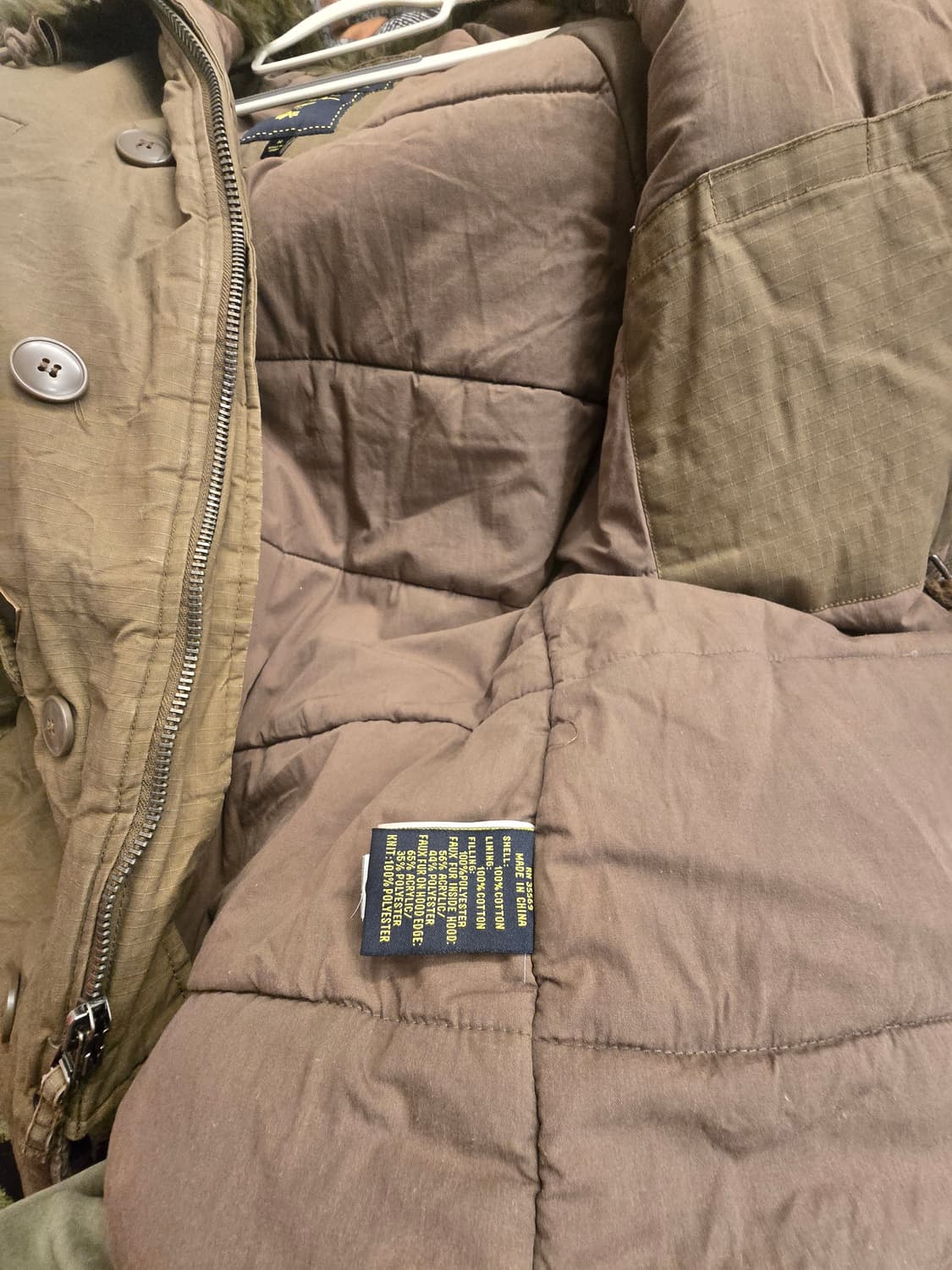 알파인더스트리 오리지널 N-3B 슬림 (Brown)패딩 상품이미지7