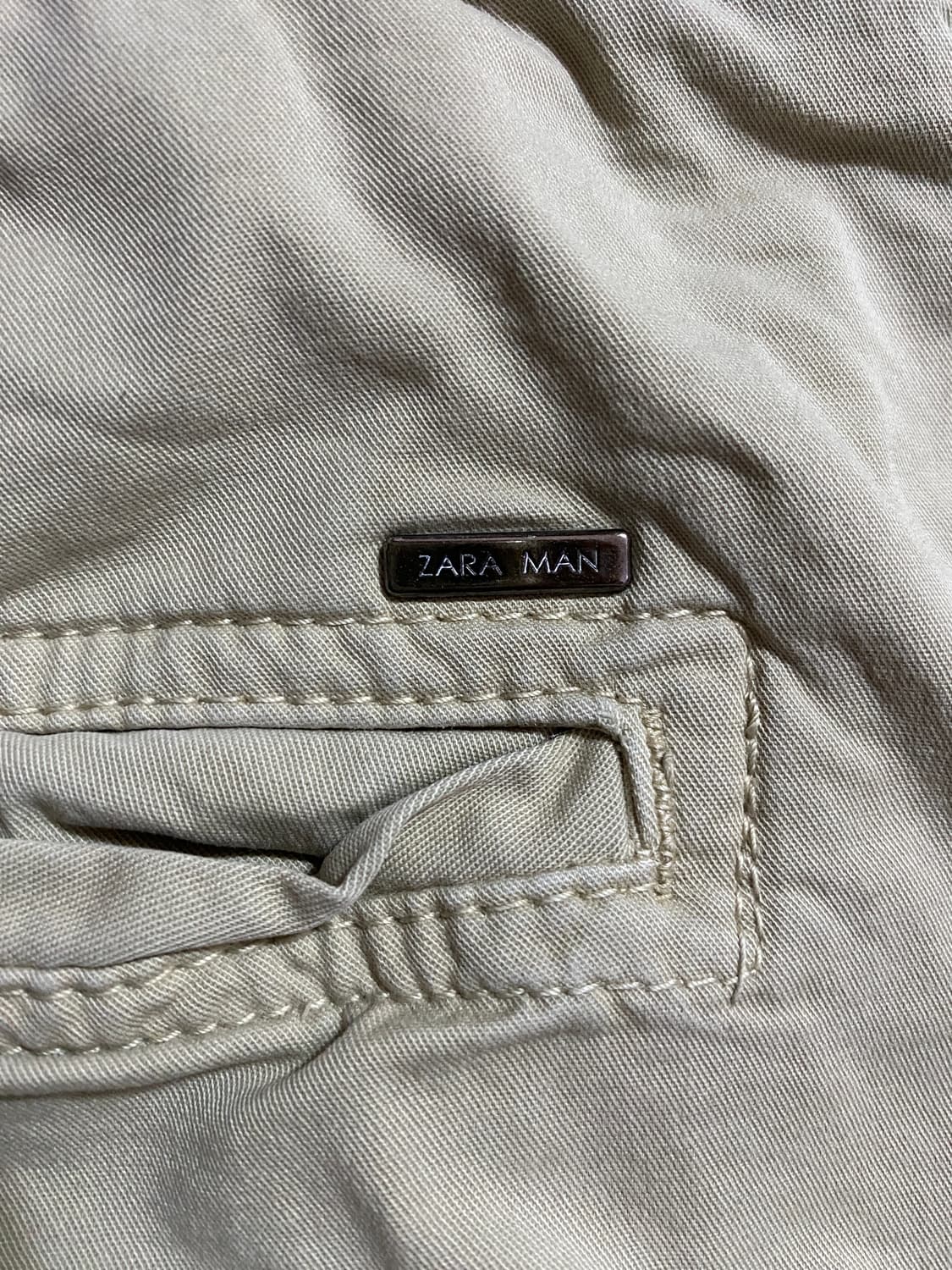 ZARA MAN 베이지 면 반바지 XL (34) 상품이미지5