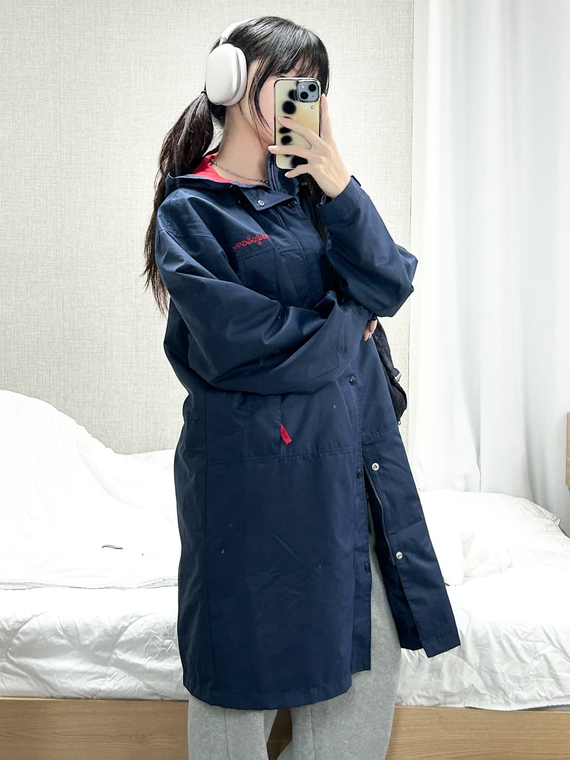 챔피온 빅로고 네이비 돕바 상품이미지4