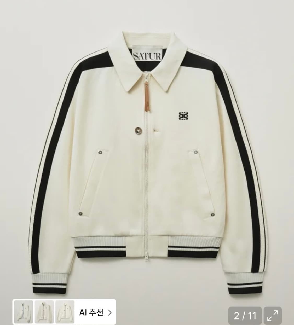 세터 로턴 칼라 트랙 집업 아트블랙 WM 상품이미지1