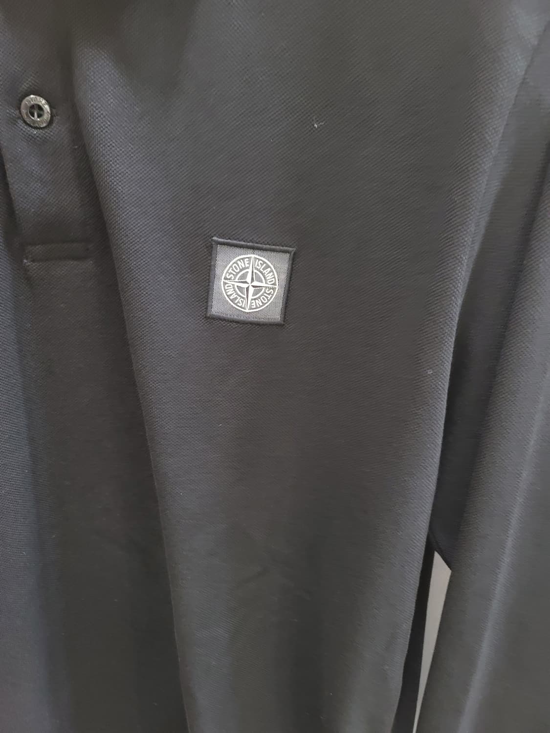 스톤아일랜드 블랙 긴팔 폴로셔츠 상품이미지2