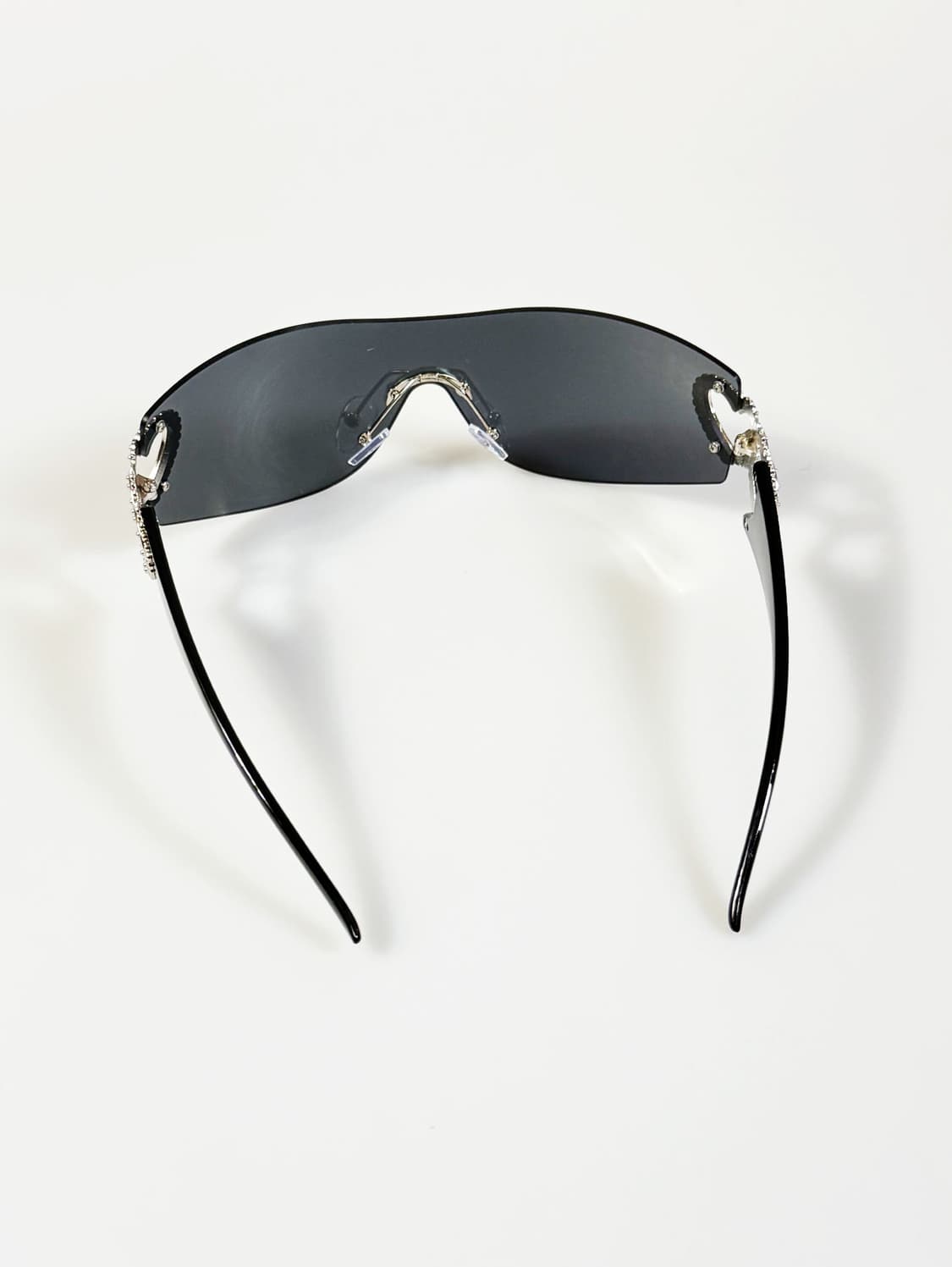 블랙 쉴드 고글 무테 스퀘어 프레임 빈티지 선글라스 상품이미지5