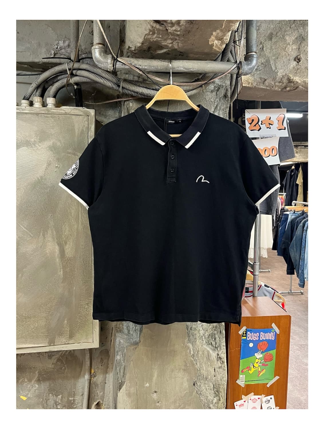 에비수 반팔 카라티 블랙 110 (2XL) #csz4048 상품이미지1