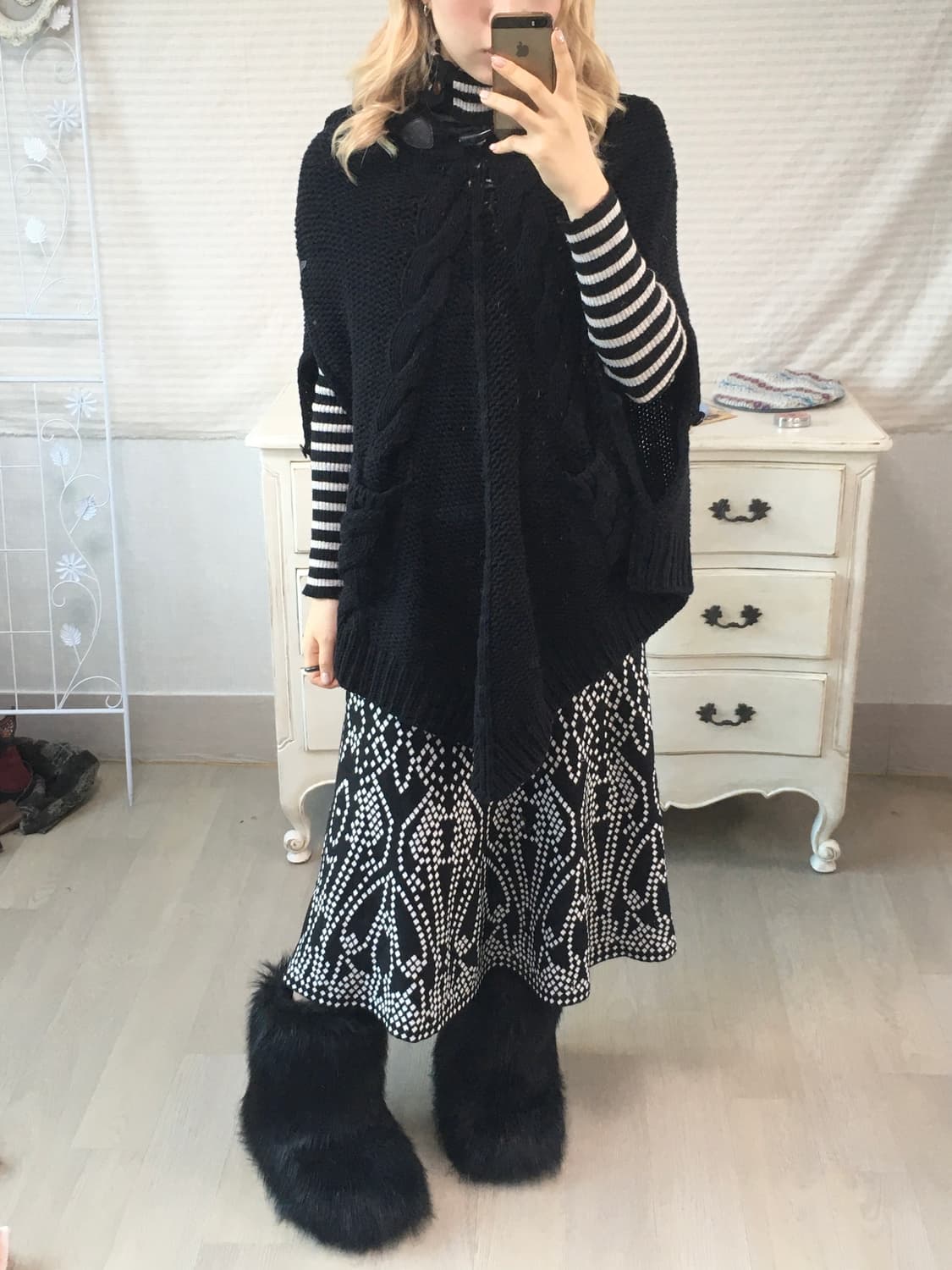 유일매물)diesel wool knit cape hood cardigan 상품이미지2