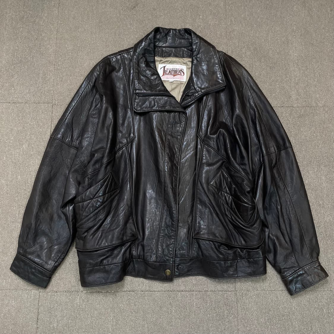 90s Diamond Leathers usa 우먼스 빈티지 리얼레더 자켓 상품이미지1