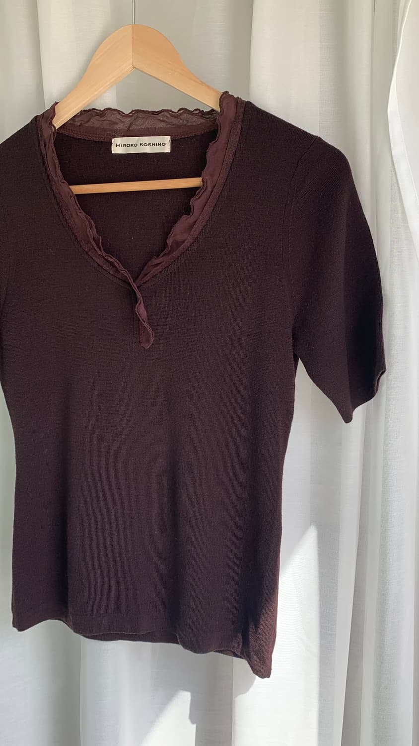 Hiroko Koshino lace frill half shirts 상품이미지2