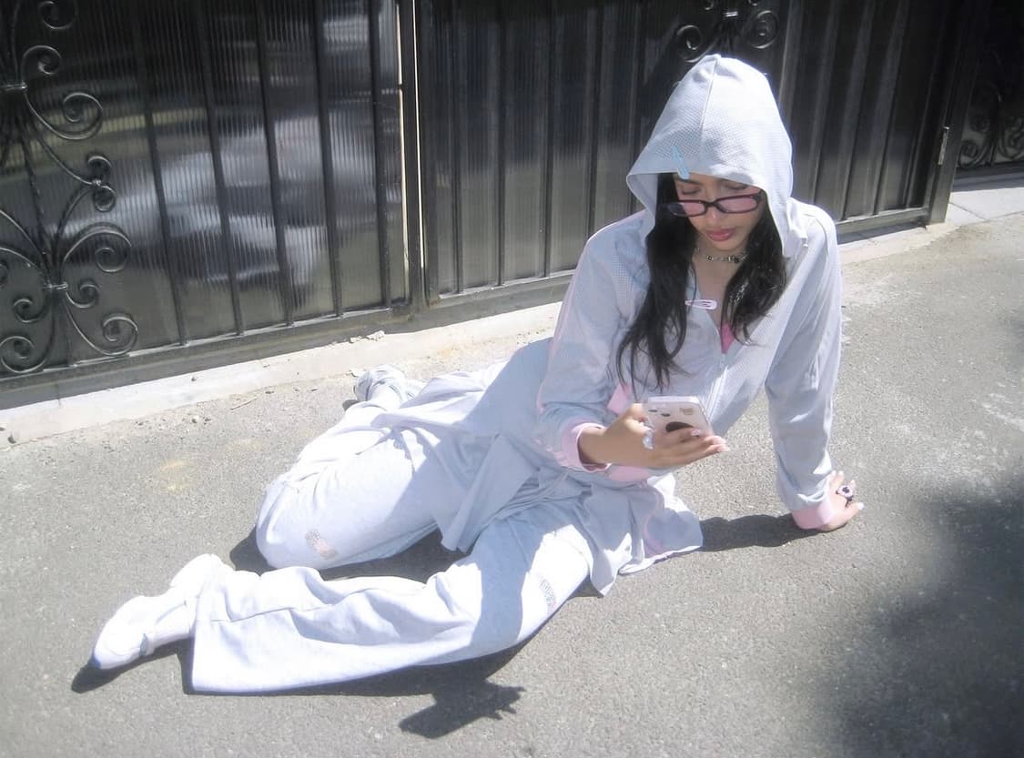 퍼피북클럽 PBC Mesh Zip-up Set (gray) 매쉬 집업 상품이미지6