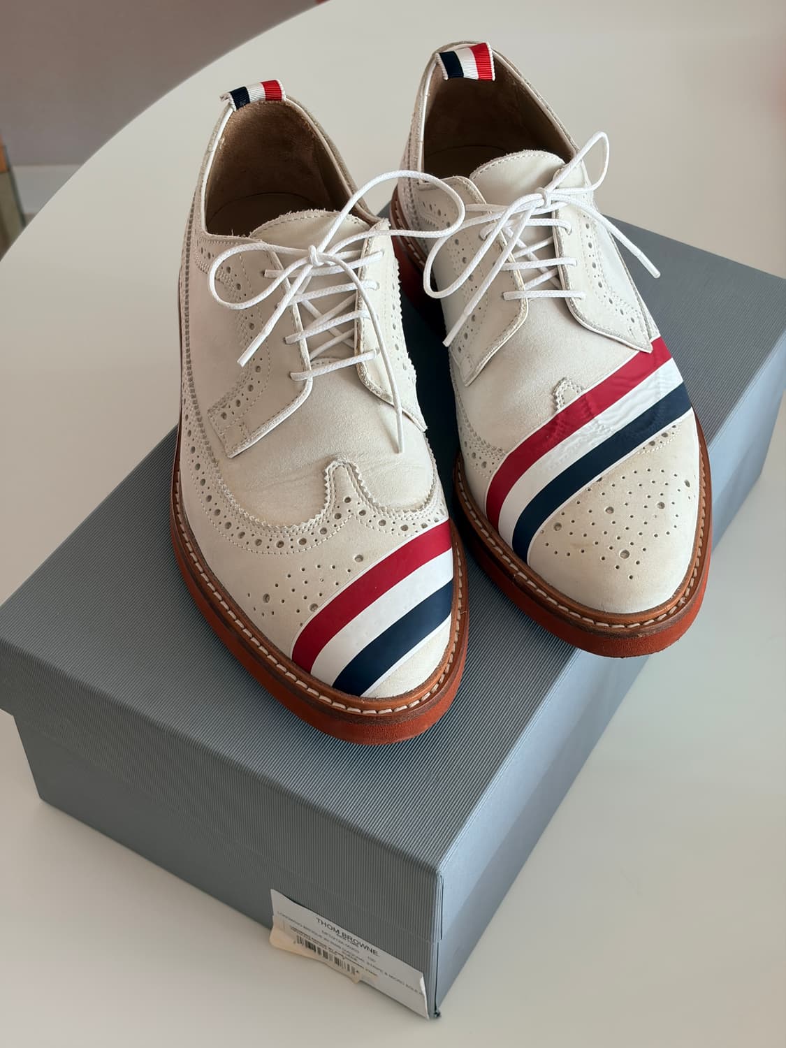 톰브라운 남성 RWB 스트라이프 브로그 로퍼 슈즈 7사이즈 상품이미지3