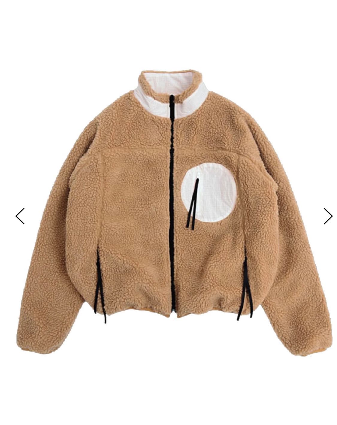 더뮤지엄비지터 리버시블 플리스 자켓 브라운 S 상품이미지2