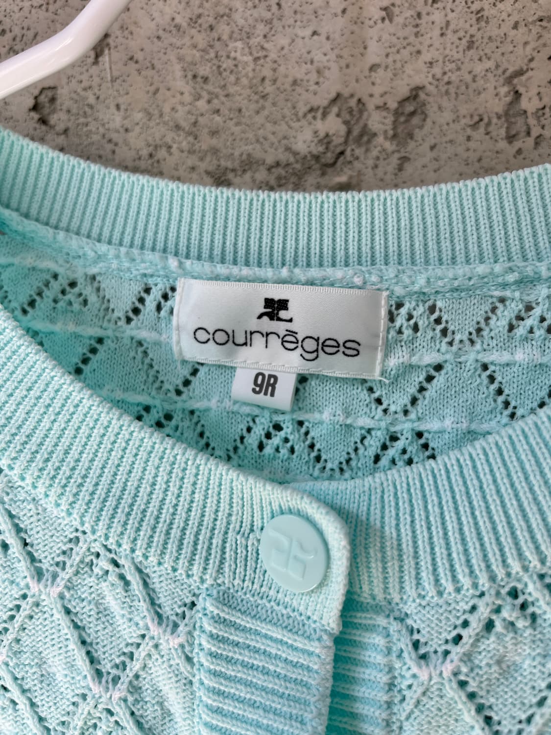 Courreges 꾸레쥬 로고 버튼 가디건 상품이미지4
