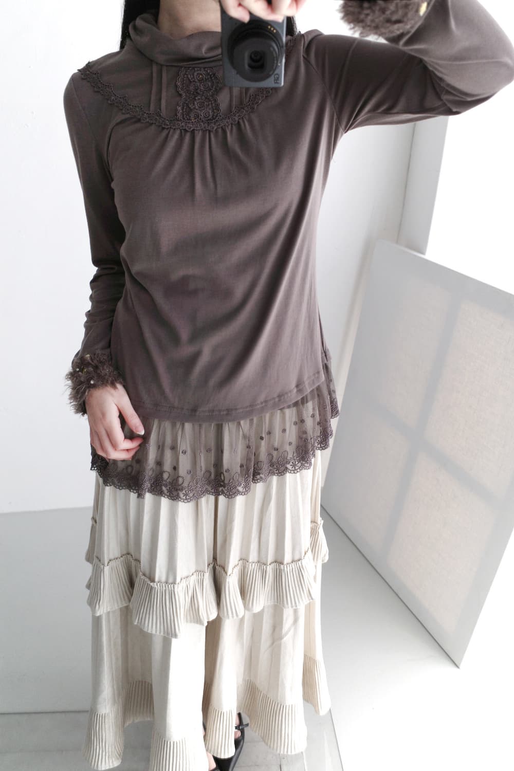 axes famme) shirring long sleeve 상품이미지7