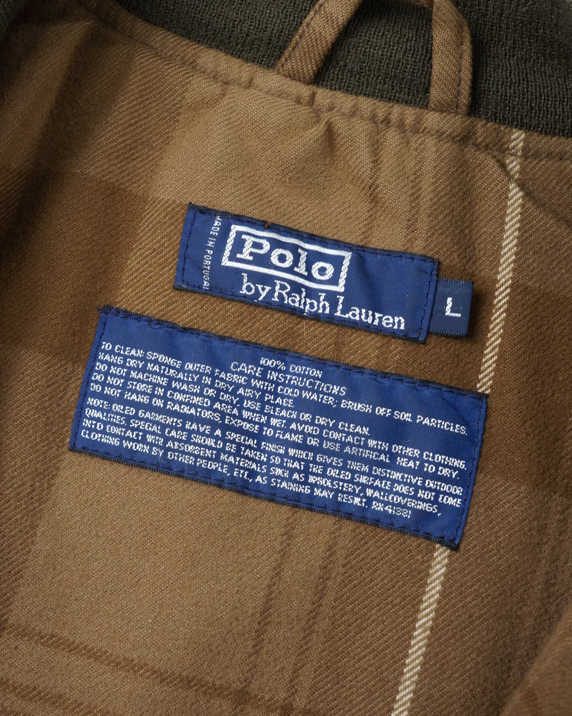 (L) 폴로 왁스 코튼 퀼팅 봄버 자켓 상품이미지5