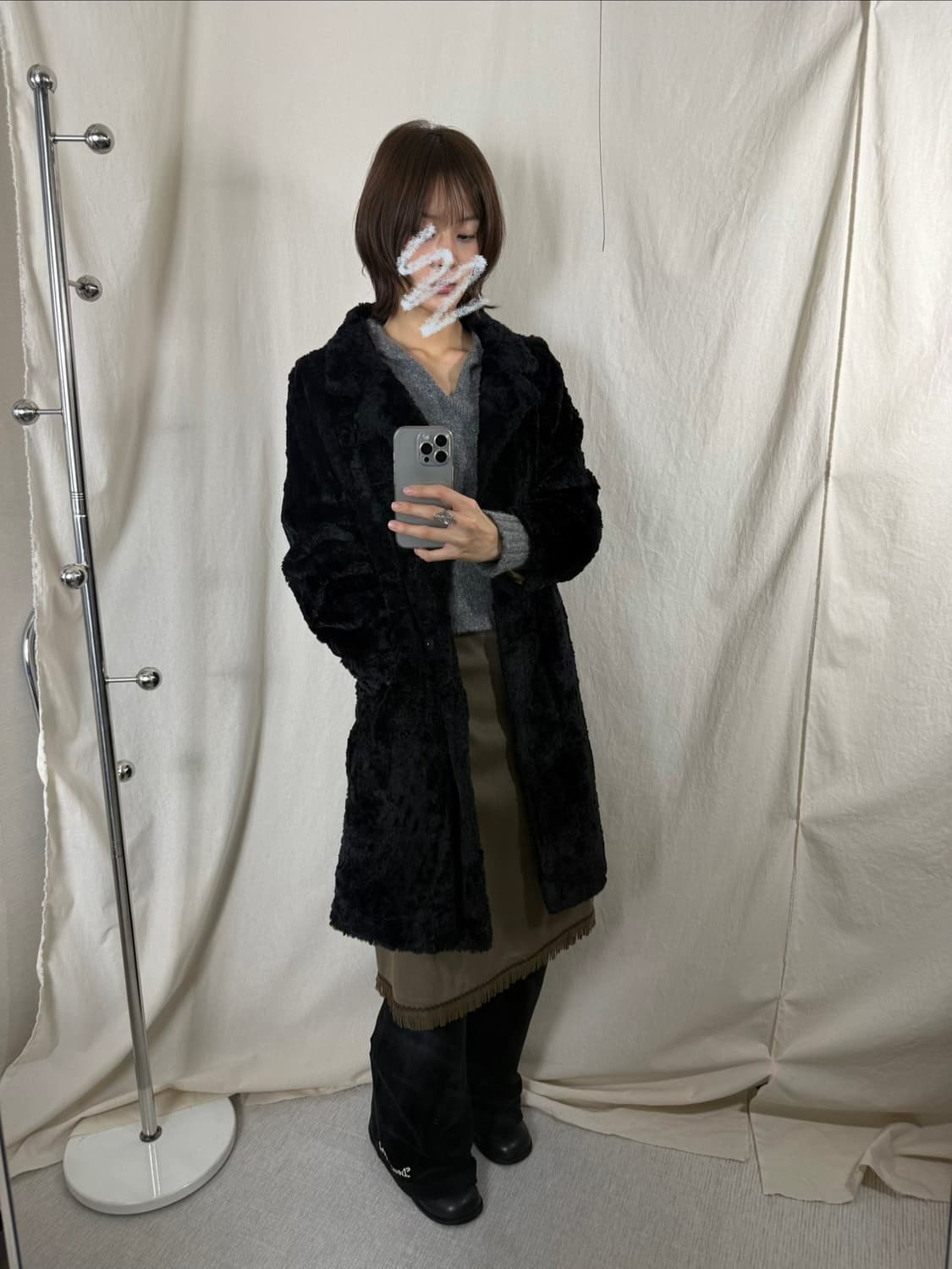 Doclasse 페이크 퍼 롱 코트 상품이미지2