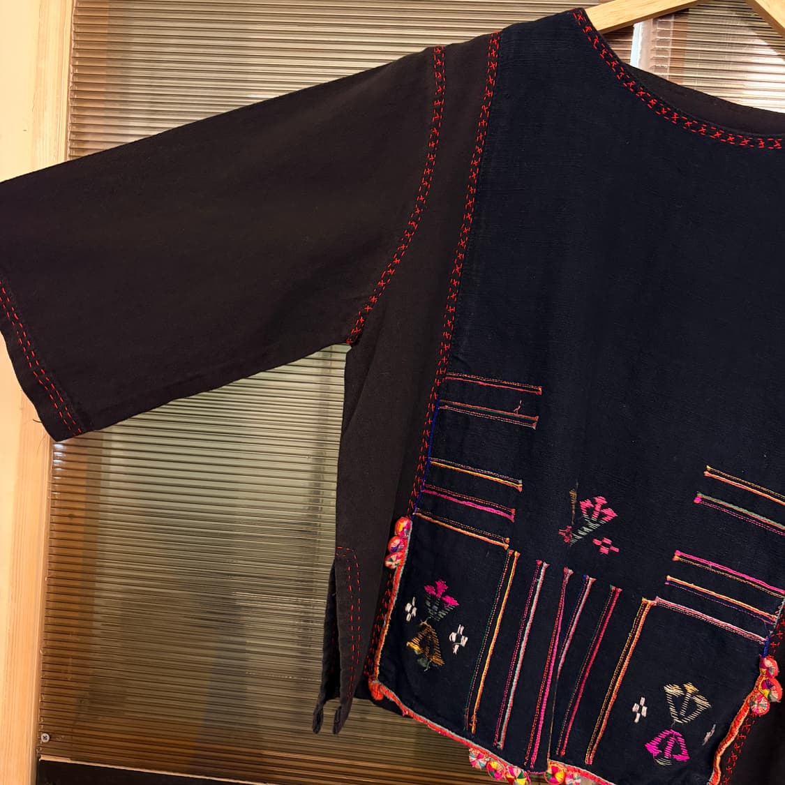 에스닉 리넨 7부 셔츠 상품이미지5