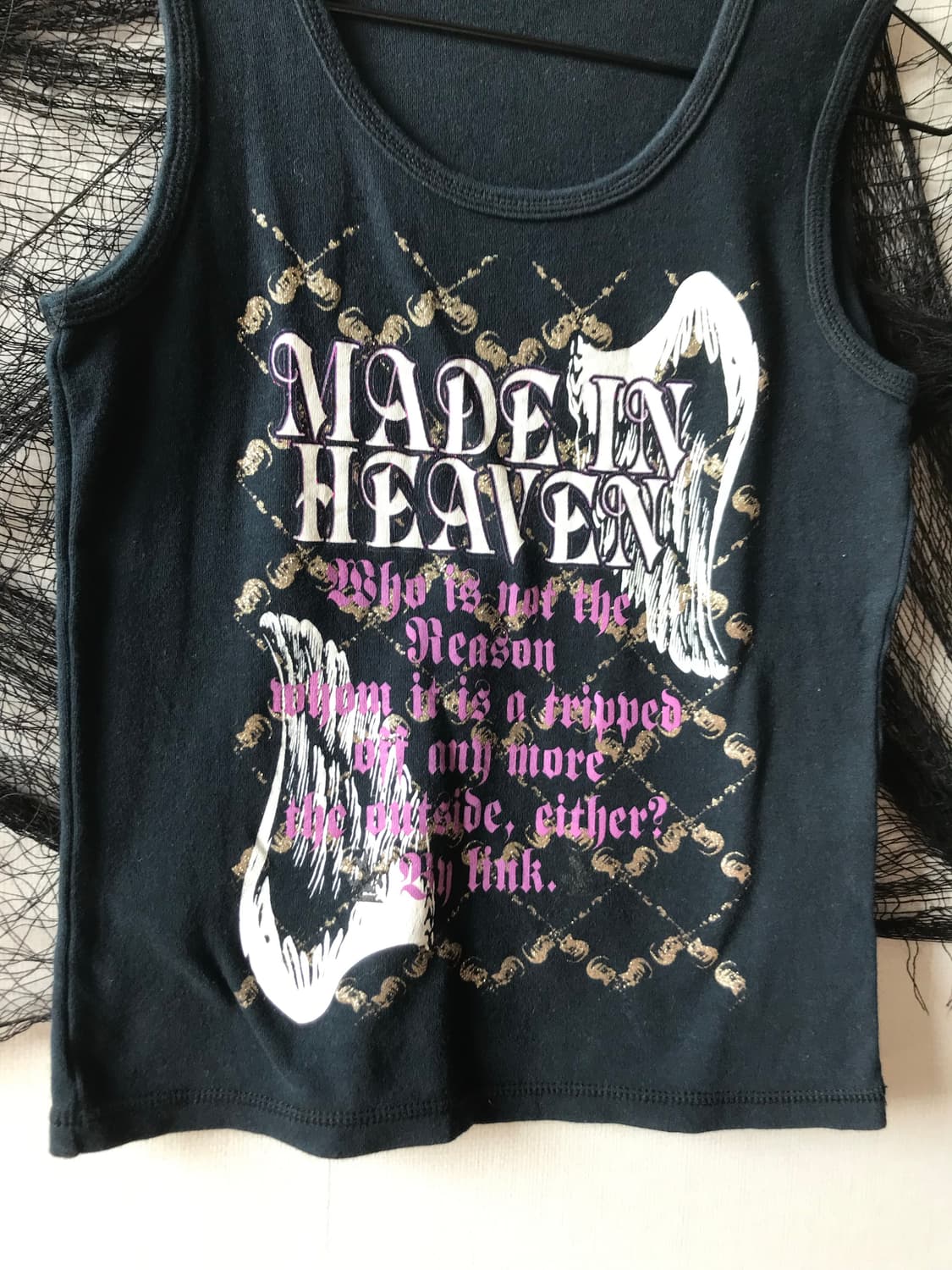 Y2k mood printing sleeveless  상품이미지2