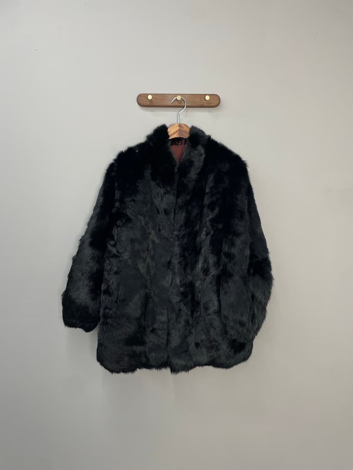 빈티지 블랙 퍼 코트 H1137 상품이미지2