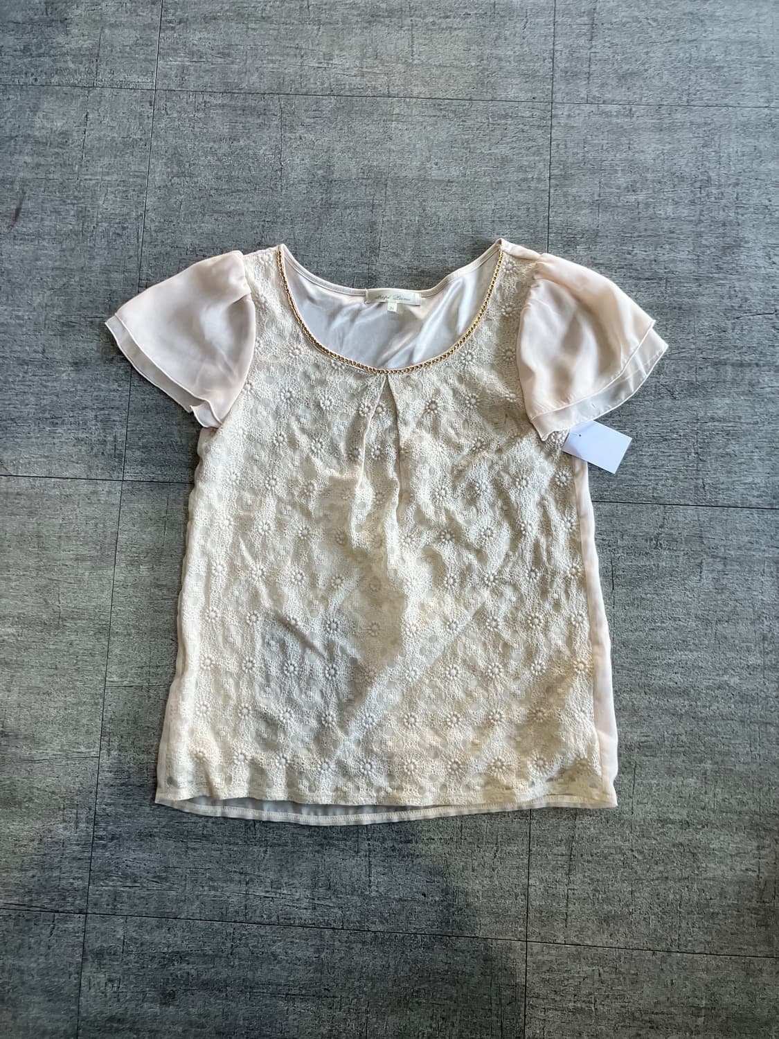 일본빈티지 Lpicnic 달천깔페어리 프린세스 플라워 반팔블라우스 상품이미지1