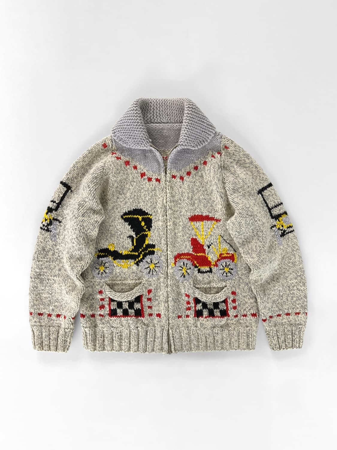 (Rare) 60s 빈티지  "Antique Autos" 코위찬 스웨터 상품이미지2