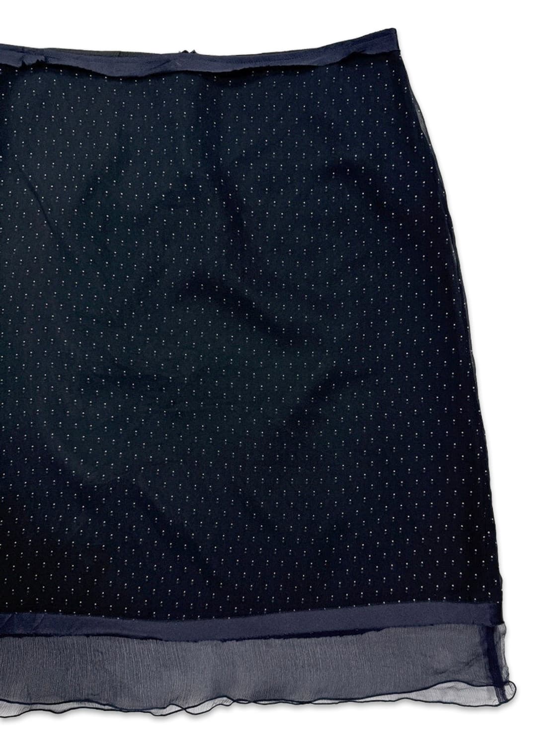 빈티지 iBLUES 네이비 도트 레이스 미디 스커트 상품이미지2