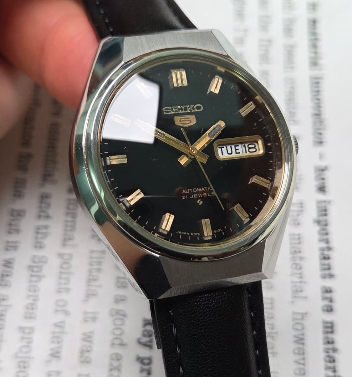 빈티지 세이코 데이데이트 오리지널 블랙다이얼 6319 오토매틱  상품이미지9