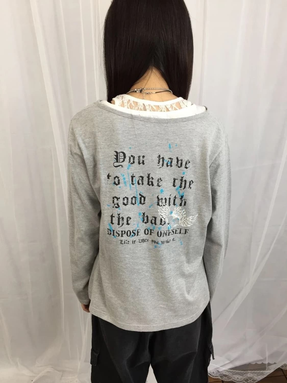 JPN Skull Crown Graphic Long Sleeve 상품이미지2