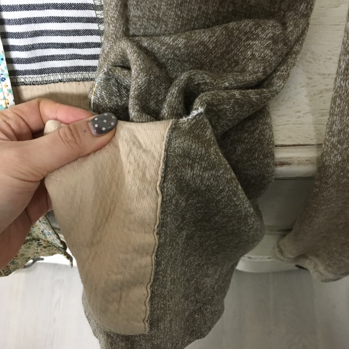 일본빈티지 하구미 모리 패치워크 후드 가디건 상품이미지8