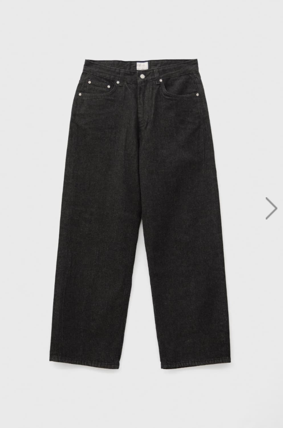 [M] 유스(Youth) 와이드 데님 워시드 블랙 상품이미지2