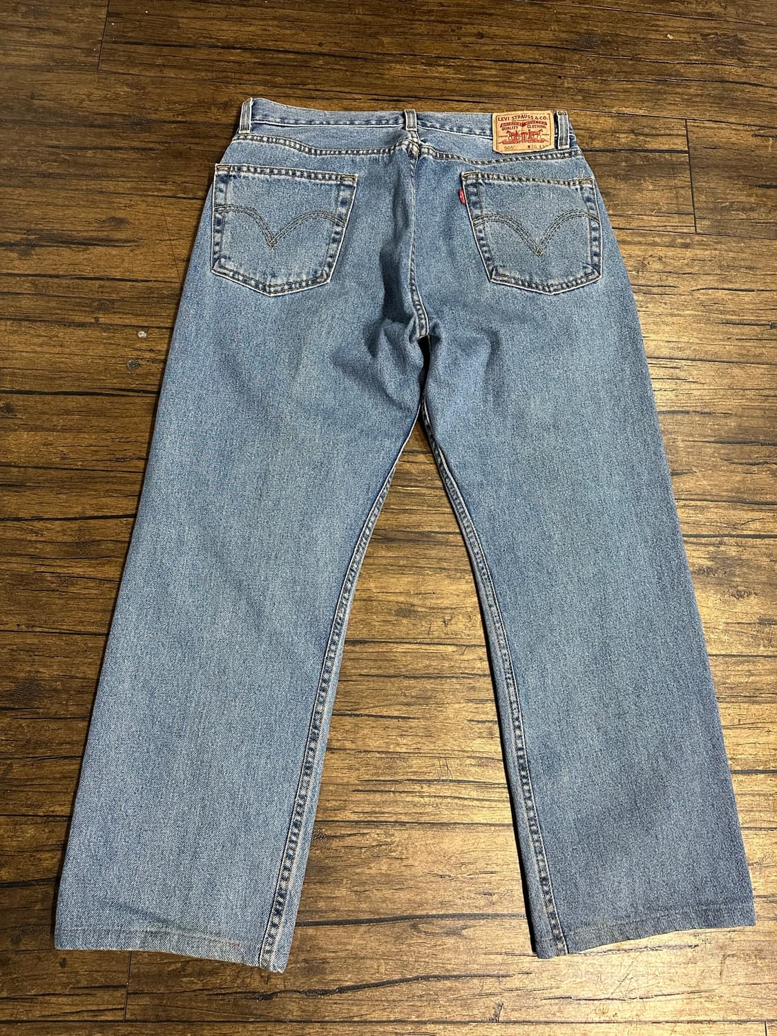 리바이스 LEVIS 505 레귤러핏 연청 데님 팬츠 실측34 상품이미지1