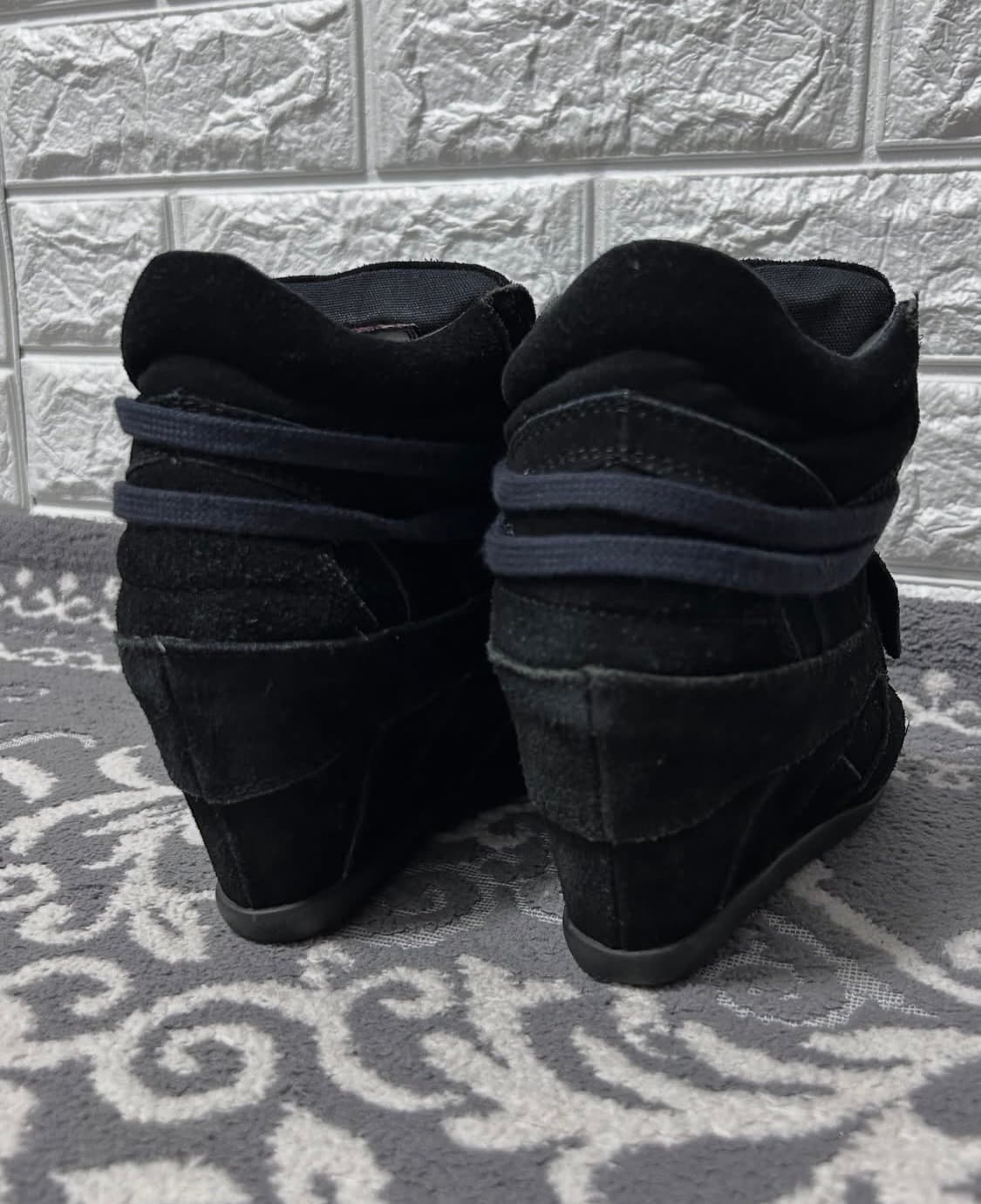 Ash hidden wedge black suede 상품이미지3