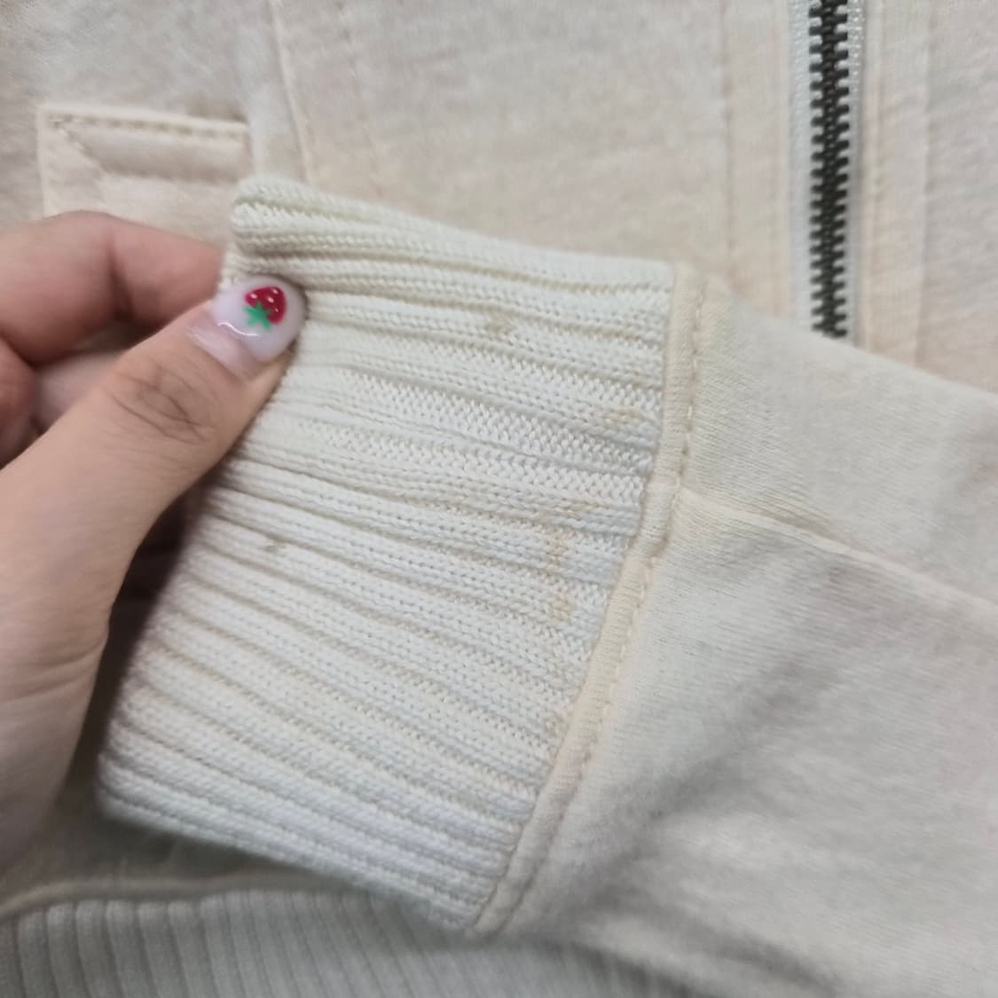 버버리 아이보리 집업 자켓 여성 XS 상품이미지6