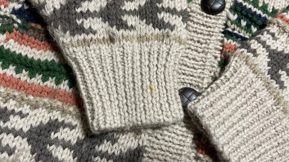 JPN 일본 빈티지 노르딕 페어아일 보헤미안 패턴 가디건 니트 스웨터 상품이미지10