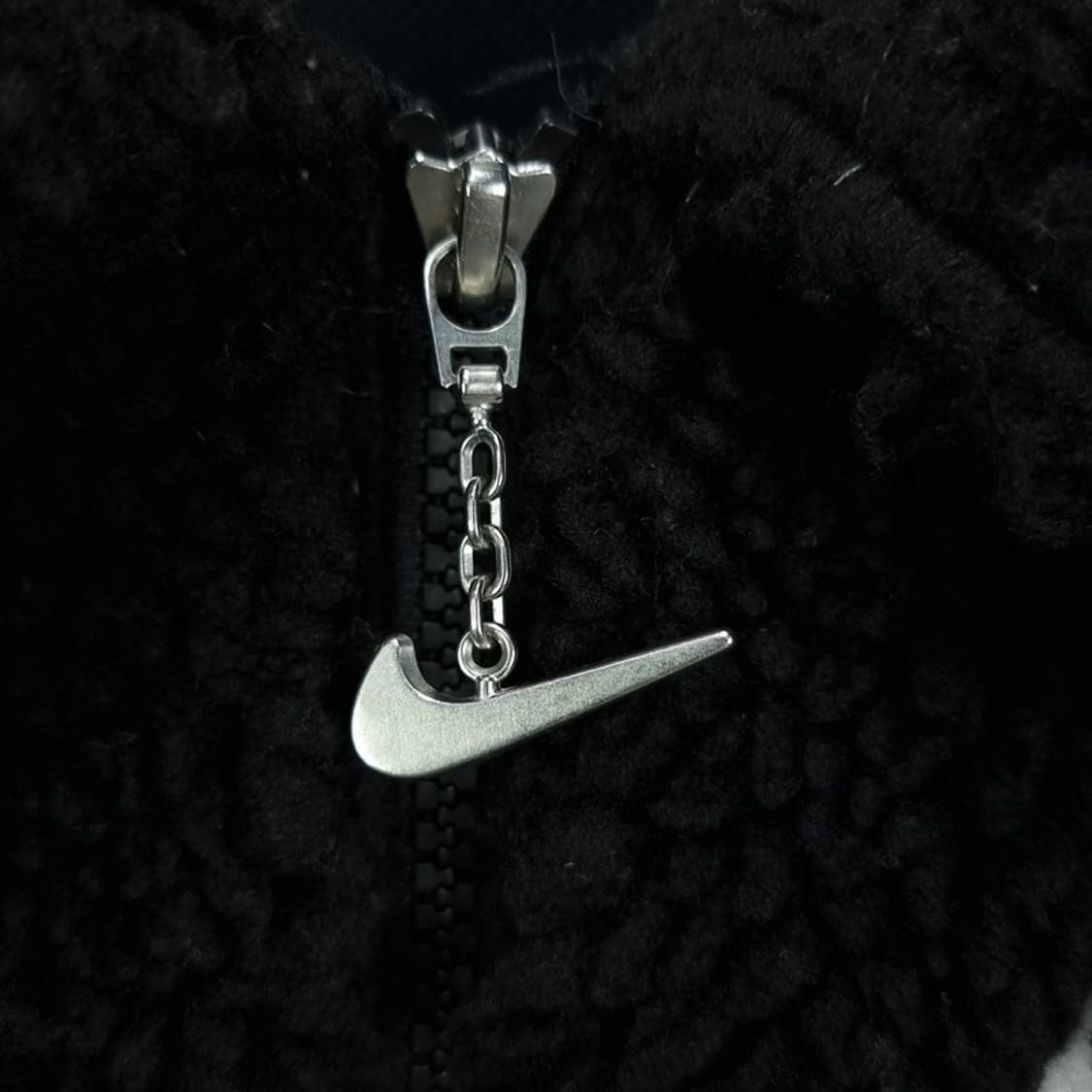 [나이키] 더블 스우시 오버사이즈 쉐르파 후리스 자켓 블랙 M18866 상품이미지6