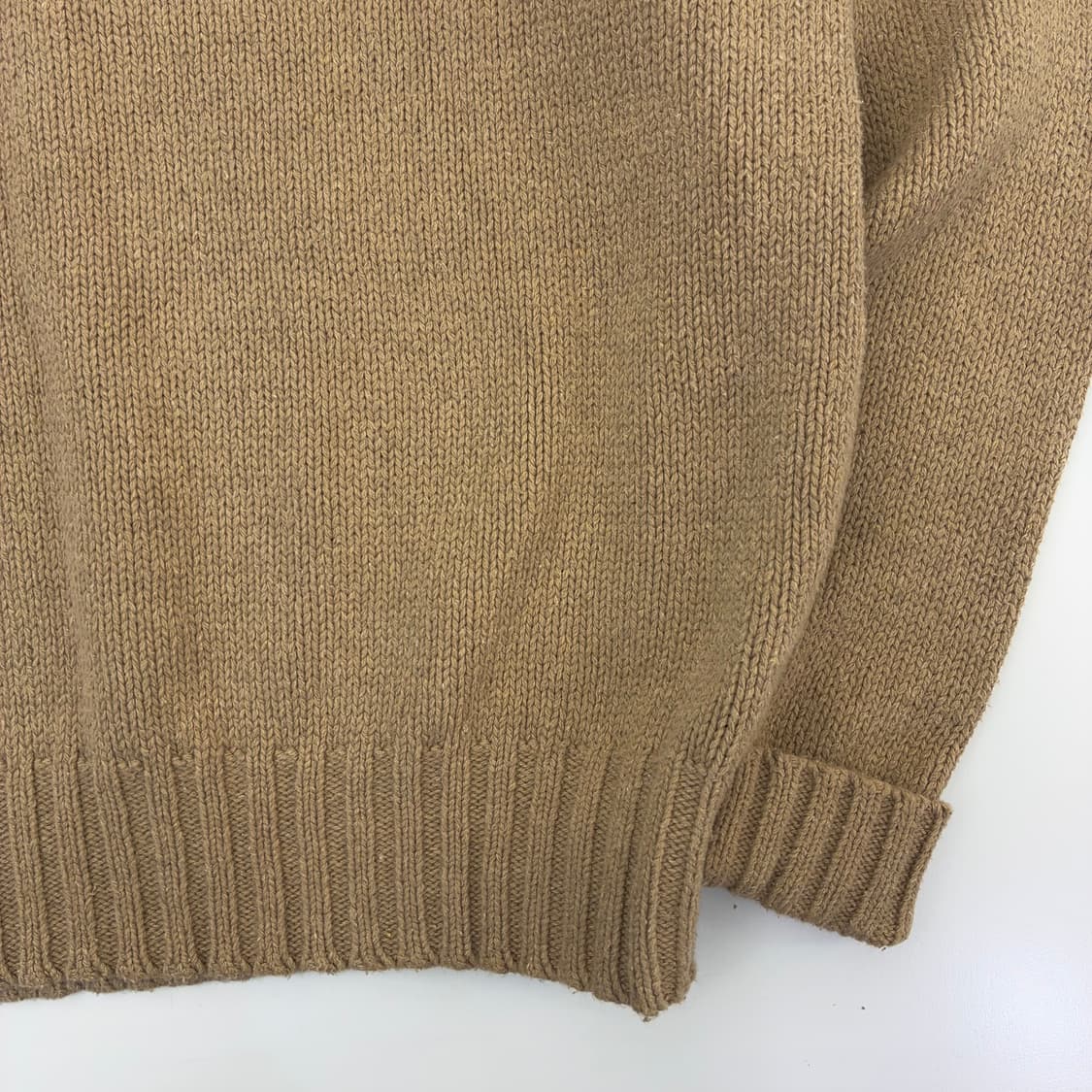 Polo 폴로 랄프로렌 베이지 코튼 라운드 오버핏 니트 상품이미지4