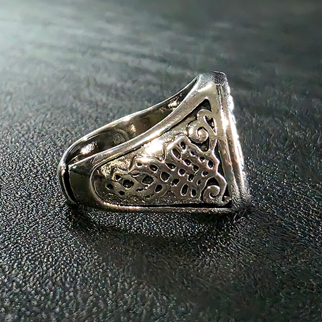 Georgius 백동 남자 엔틱 빈티지 명품 메달 용 기사 반지 상품이미지2