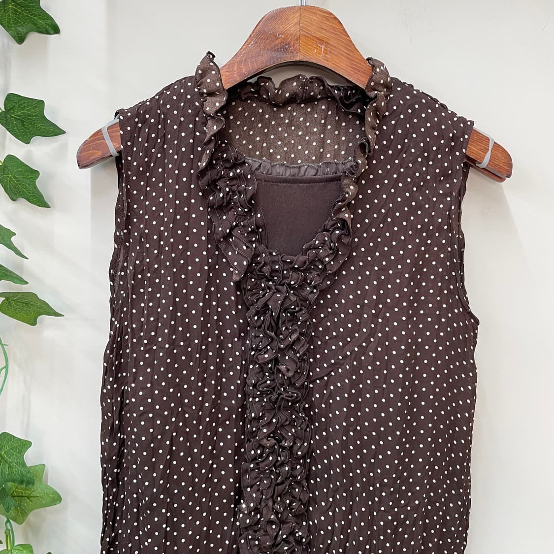 두쫀꾸 여리 엔젤 페어리 폴카도트 레이스 레이어드 롱 슬립 세트 상품이미지4