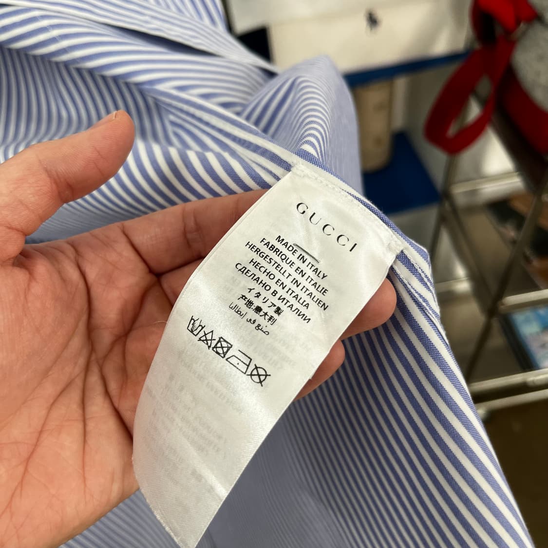 구찌 스티치로고 스트라이프 셔츠 41(16) 상품이미지5