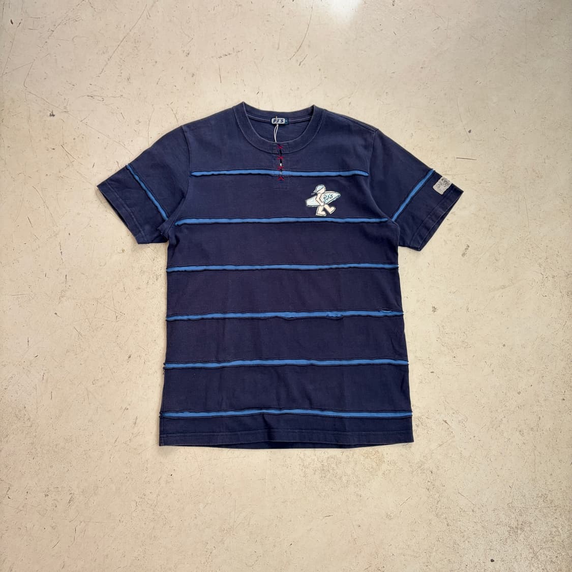 PJS 빈티지 스트라이프 반팔티 M 상품이미지1