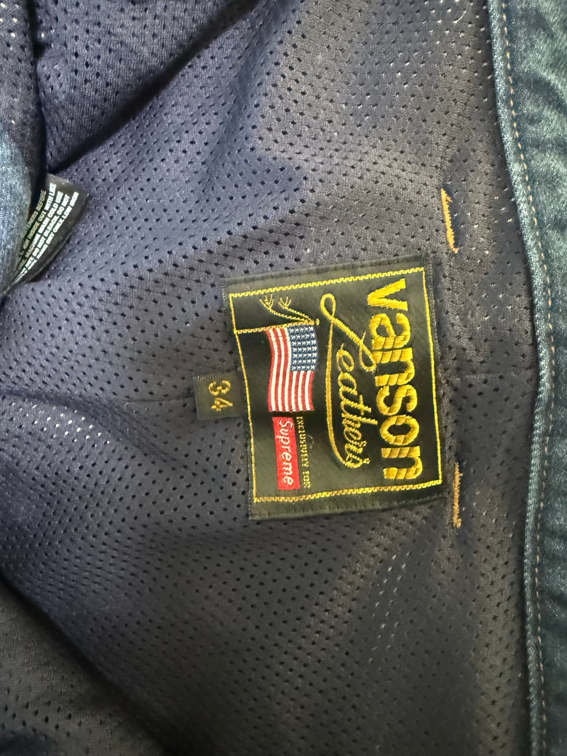 (34)슈프림 x 밴슨 레더스 코듀라 데님 레이싱 팬츠 블루 - 22FW 상품이미지6