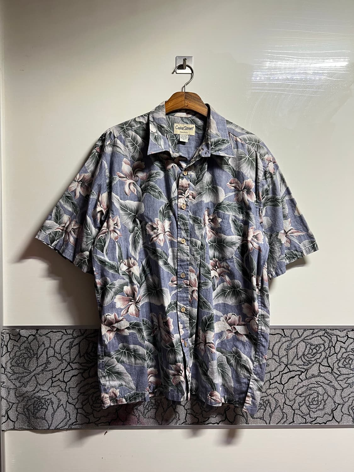 Cooke street 리프패턴 하와이안 셔츠 상품이미지1