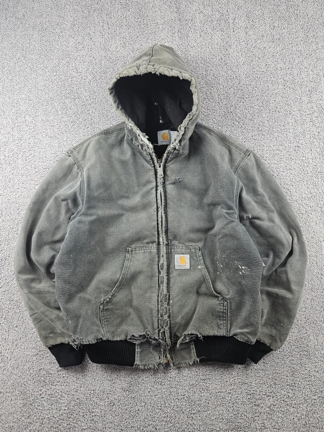 80~90's USA 칼하트 디스트레스드 워크 자켓(XL추정)/10786 상품이미지1