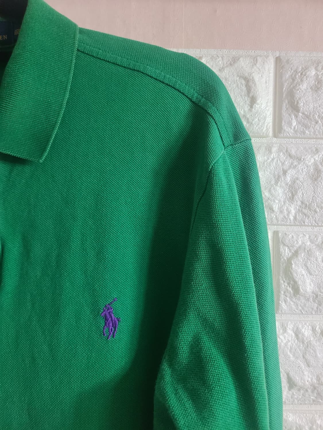 폴로 랄프로렌 그린 긴팔 폴로티(라지) 상품이미지2